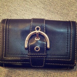 Coach Leather Wallet in Black